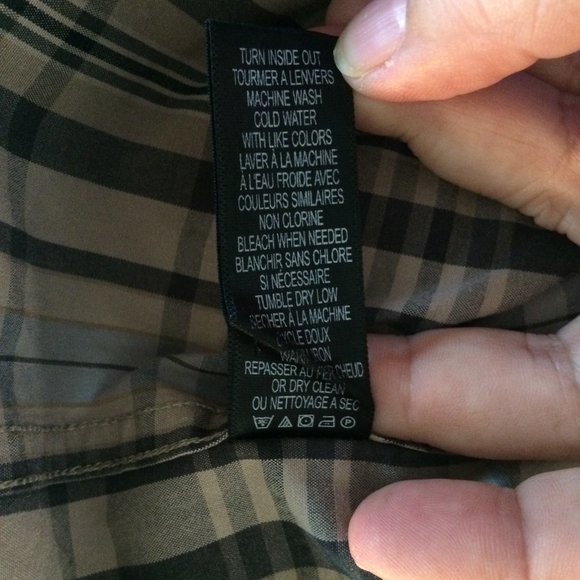 Cavi checker Men's button down gold buttons brown shirt sz 2XL - Picture 10 of 10